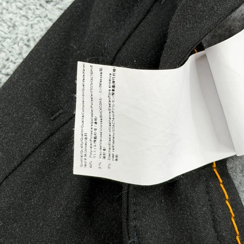 Hugo Boss Cargo Pants Mens 34 Black Slim Fit Orange Label Button Fly Trousers